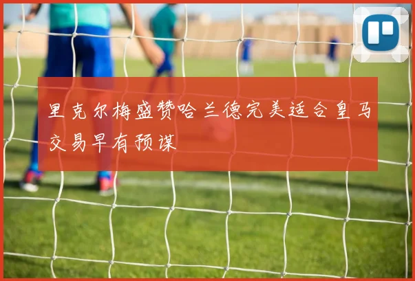 里克尔梅盛赞哈兰德完美适合皇马交易早有预谋